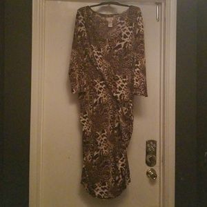Leopard print Dress quarter  Lees sleeve